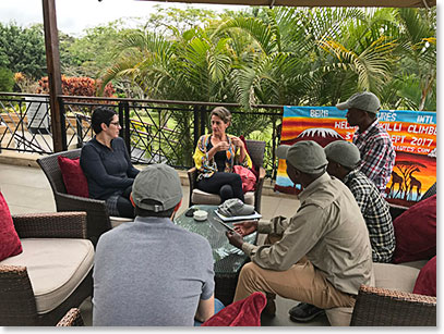 The Patio at Mount Meru Hotel is a perfect place to do an orientation