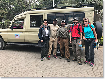 BAI Safari driver Jacob was ready to go right after breakfast the Mt Meru Hotel this morning.
