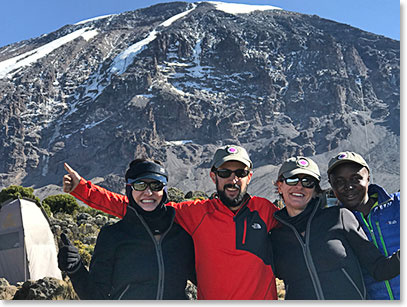 The climbers with Chief Guide, Erick