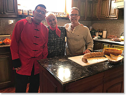 Santiago, Colette and Phillip were excellent hosts on our first night on Quito