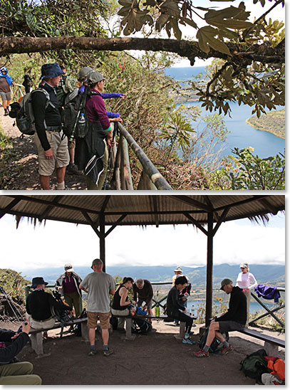 Changing views around the lake; we hiked to a maximum elevation of 10,650ft/3,246m. The view of the lake changed as we walked around.