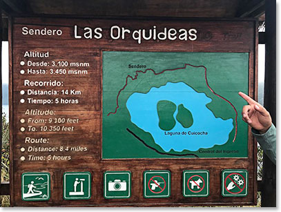 Map of our hiking trail