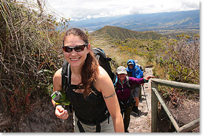 Leah Brulotte hiking at Guinea Pig Lake