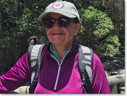 Sue Macdonald on the trail around Guinea Pig Lake