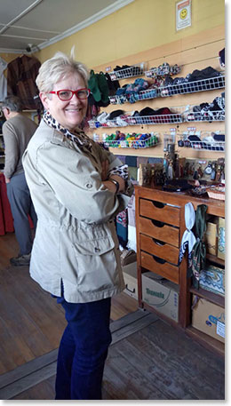 Robin checking out the local souvenirs