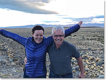 Cliff and Bev enjoying Patagonia