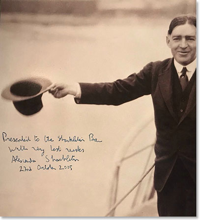 Photo of Ernest Shackleton off leaving England for another adventure over 100 years ago