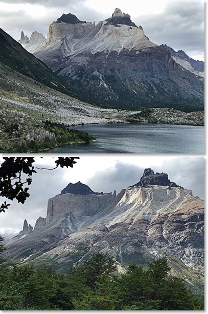 Cuernos from the trail on Torres del Paine