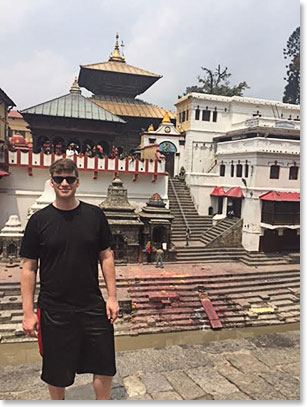 Scott at the Hindu temple Pashupati