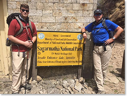 A few miles from Phakding, we entered Sagarmatha National Park, where we will be for the rest of our trek
