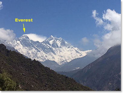 Great views of Everest and Lhotse