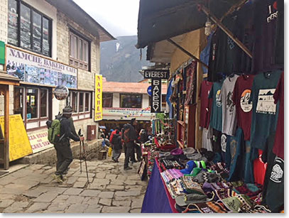 The streets of Namche