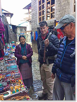The regular shop keepers are open for business during the market.
