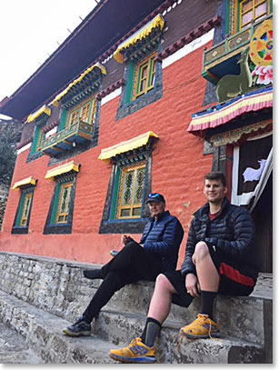 The team stopped briefly Monasteries along the way