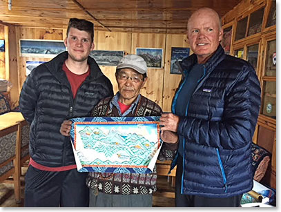 With Sherpa artist Pasang in Thame