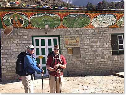 Jack and Scott at the KBC (hydro project) early on the trek