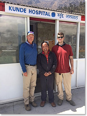 At Khunde Hospital with Dr Kami Temba Sherpa