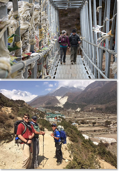 Arriving in Pangboche
