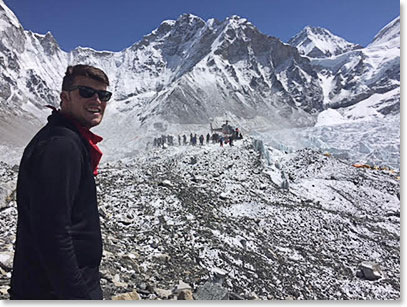 Scott at the Everest Base Camp Heli Landing Area
