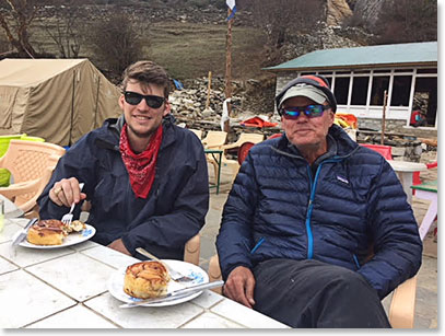 Cinnamon Rolls at Tangboche Monastery on the way to Namche Bazaar