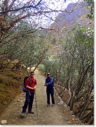 On the trail to Namche