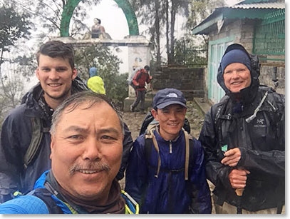 The trekking team: Scott, Temba, Jyeta and Jack. 