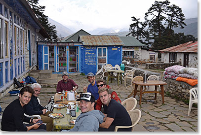 Lunch at Tangboche Monastery