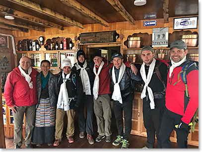 Time to say goodbye to Yangzing. She blessed our team with a Khata scarf. Khata is a Tibetan custom to offer a khata or greeting scarf to friends, relatives or guests as welcome and wish of happiness.
