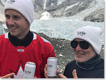 Brian and Frank for Nude, Vodka Soda, at Everest Base Camp