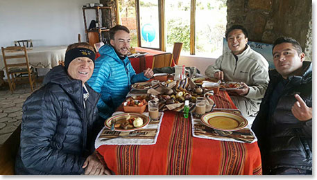 Typical Bolivian lunch in Copacabana