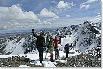 Approaching the summit of Cerro Austria