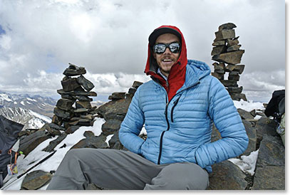 James Whitehead on the summit