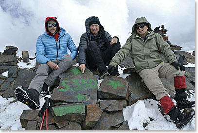 Team on the summit of Cerro Austria alt. 17,552ft (5,350m)