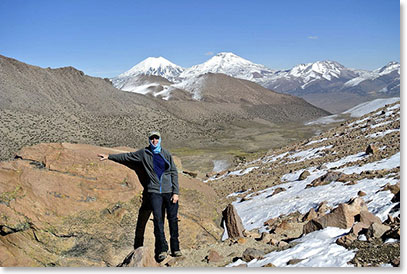 Climbing to Sajama high camp