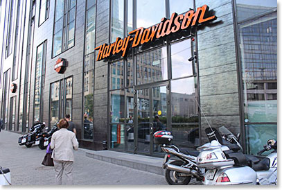 Joe visited the Harley Davidson Dealer where they bought a Harley t-shirt