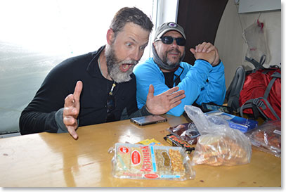It is cozy inside and we appreciated the snacks!