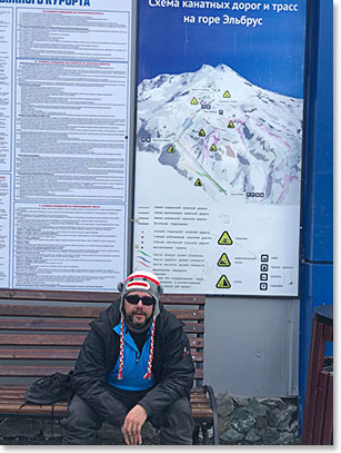 Joe hanging out at the base of the lifts