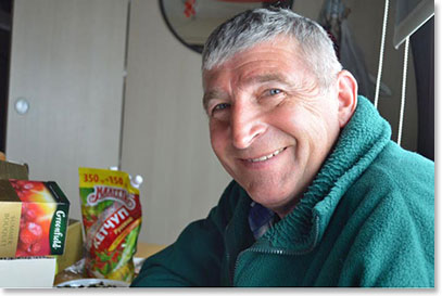 Vladimir at breakfast 3:30am