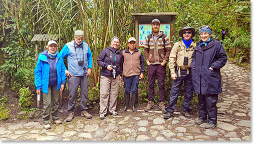 Team at Guango lodge at the beginning of the birdwatching tour
