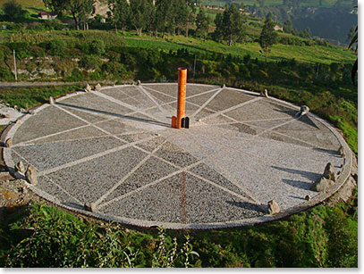Panoramic view of Sundial located at Guachalá, near Cayambe, Ecuador / Photo by Cristocobo