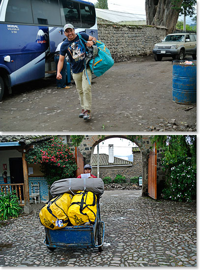 Arriving at Hacienda Cusin