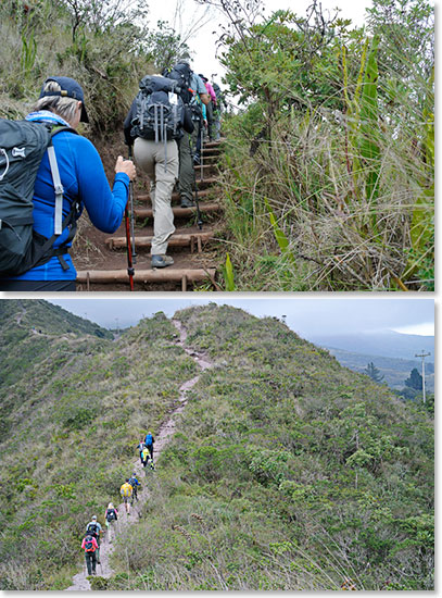 Soon we were climbing above the shores of Cuicocha Lake