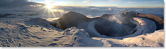 View of the crater of Cotopaxi