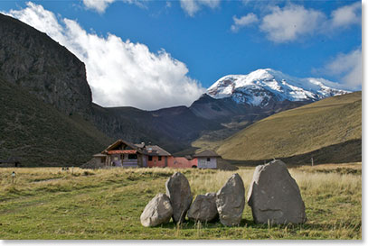 Arriving at Chimborazo, our home for the next few days 