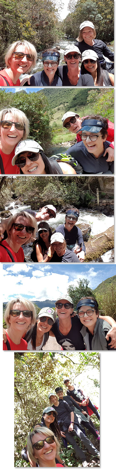 The girls went for a hike around the Termas by the river