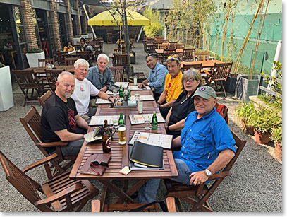 After having settled at the hotel, it was time for lunch. Frances Klatzel, a close friend of Wally’s joined them. 