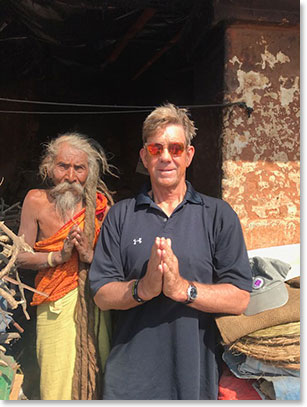 Les and holy man in Pashupati