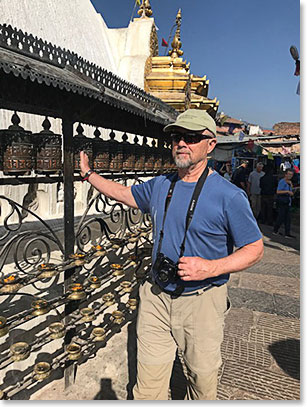 Bob at Boudhanath