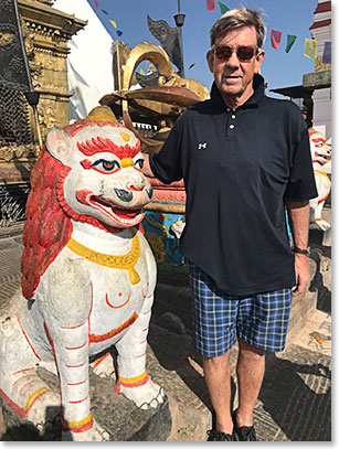 Les Dewitt at Boudhanath