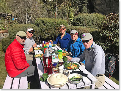 Lunch break on the trail